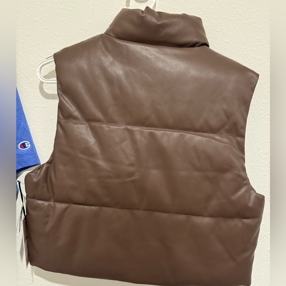 Ci Sono brown puffer vest - Picture 2 of 3
